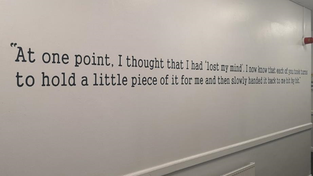 A story quote at Notts Healthcare HQ